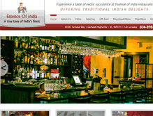 Tablet Screenshot of essenceofindiarestaurant.com